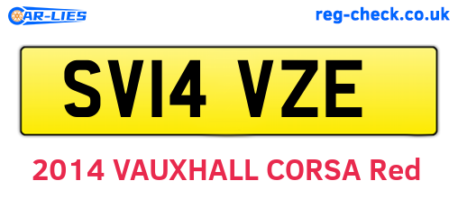 SV14VZE are the vehicle registration plates.