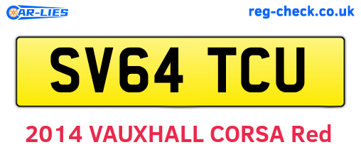 SV64TCU are the vehicle registration plates.