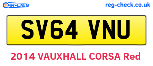 SV64VNU are the vehicle registration plates.