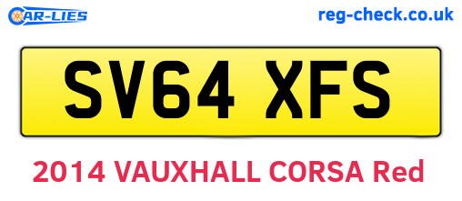 SV64XFS are the vehicle registration plates.