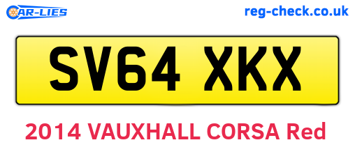 SV64XKX are the vehicle registration plates.