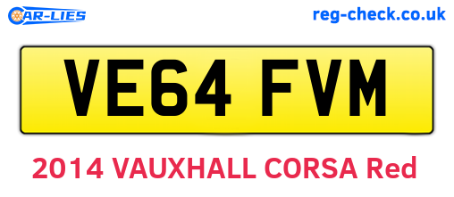 VE64FVM are the vehicle registration plates.