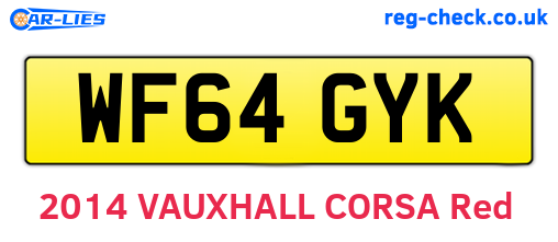 WF64GYK are the vehicle registration plates.