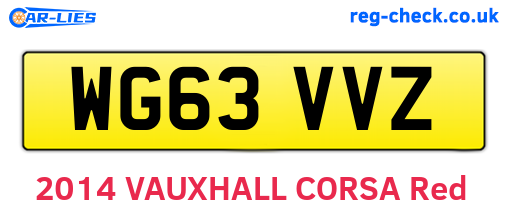 WG63VVZ are the vehicle registration plates.