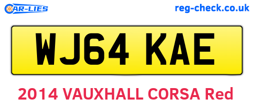 WJ64KAE are the vehicle registration plates.