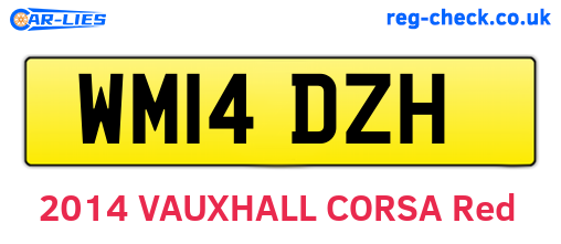 WM14DZH are the vehicle registration plates.