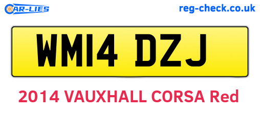 WM14DZJ are the vehicle registration plates.