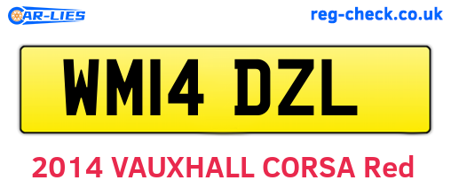 WM14DZL are the vehicle registration plates.
