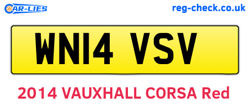 WN14VSV are the vehicle registration plates.