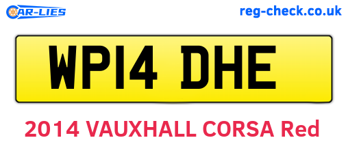 WP14DHE are the vehicle registration plates.