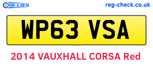 WP63VSA are the vehicle registration plates.