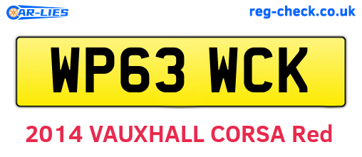 WP63WCK are the vehicle registration plates.