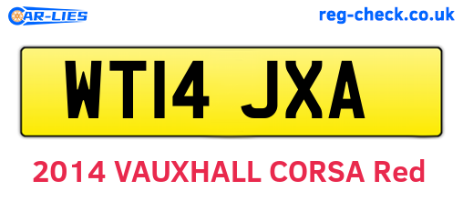 WT14JXA are the vehicle registration plates.
