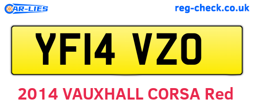 YF14VZO are the vehicle registration plates.
