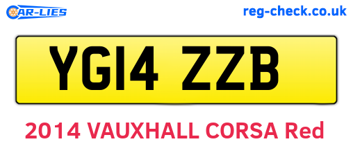 YG14ZZB are the vehicle registration plates.