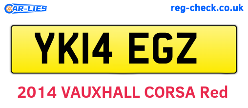 YK14EGZ are the vehicle registration plates.