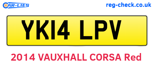 YK14LPV are the vehicle registration plates.