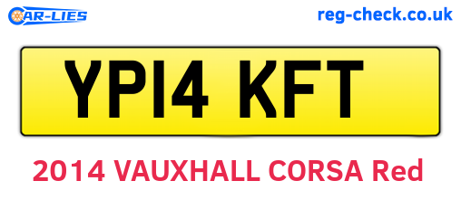 YP14KFT are the vehicle registration plates.