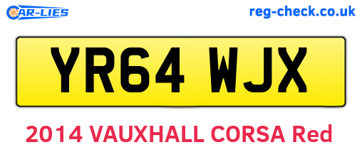 YR64WJX are the vehicle registration plates.