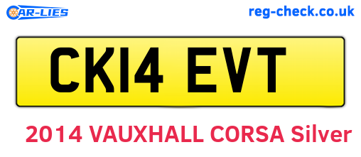 CK14EVT are the vehicle registration plates.