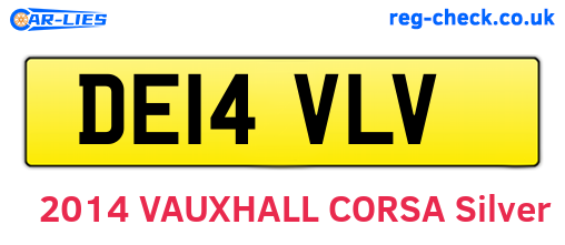 DE14VLV are the vehicle registration plates.