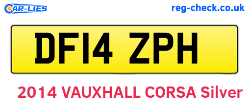 DF14ZPH are the vehicle registration plates.