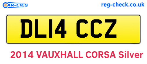 DL14CCZ are the vehicle registration plates.