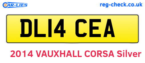 DL14CEA are the vehicle registration plates.