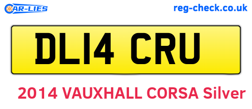 DL14CRU are the vehicle registration plates.