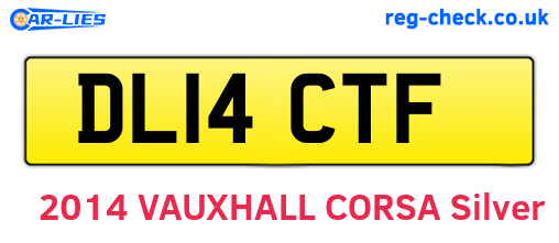 DL14CTF are the vehicle registration plates.
