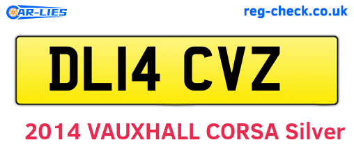DL14CVZ are the vehicle registration plates.