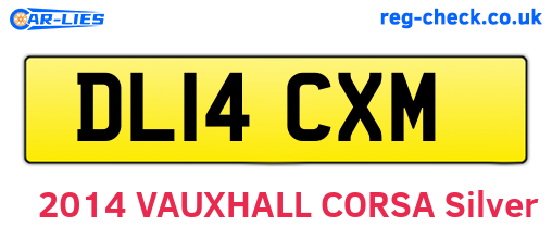 DL14CXM are the vehicle registration plates.