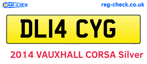 DL14CYG are the vehicle registration plates.