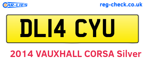 DL14CYU are the vehicle registration plates.