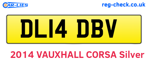 DL14DBV are the vehicle registration plates.