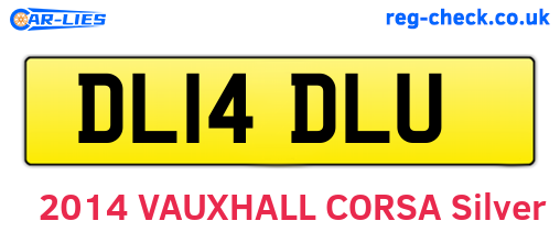 DL14DLU are the vehicle registration plates.
