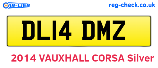 DL14DMZ are the vehicle registration plates.