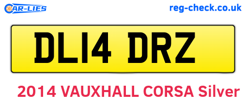 DL14DRZ are the vehicle registration plates.
