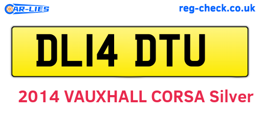 DL14DTU are the vehicle registration plates.