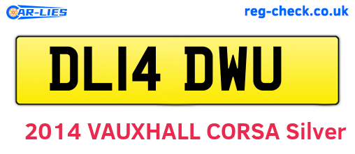 DL14DWU are the vehicle registration plates.