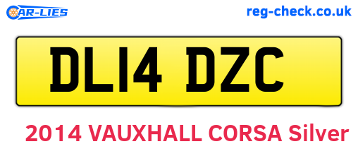DL14DZC are the vehicle registration plates.