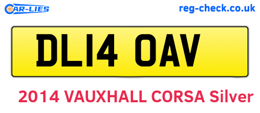 DL14OAV are the vehicle registration plates.
