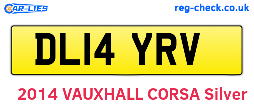 DL14YRV are the vehicle registration plates.