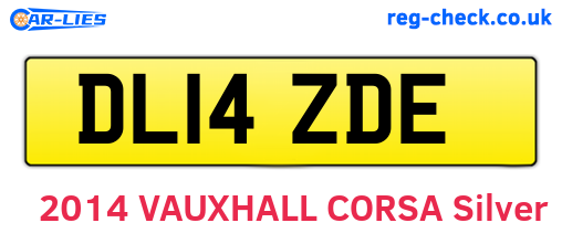DL14ZDE are the vehicle registration plates.