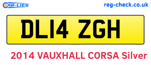 DL14ZGH are the vehicle registration plates.