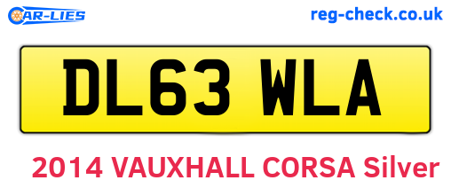 DL63WLA are the vehicle registration plates.