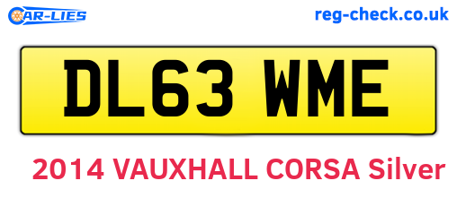 DL63WME are the vehicle registration plates.