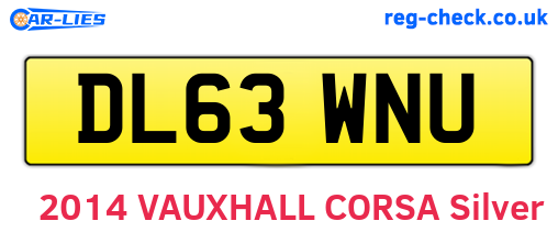 DL63WNU are the vehicle registration plates.