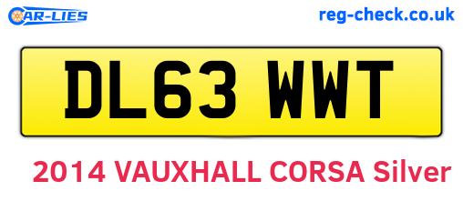 DL63WWT are the vehicle registration plates.