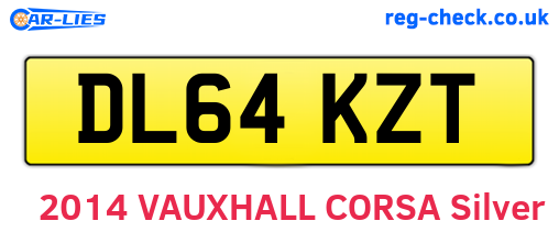 DL64KZT are the vehicle registration plates.